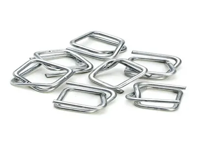 Galvanised steel wire buckles for polyester cord strap