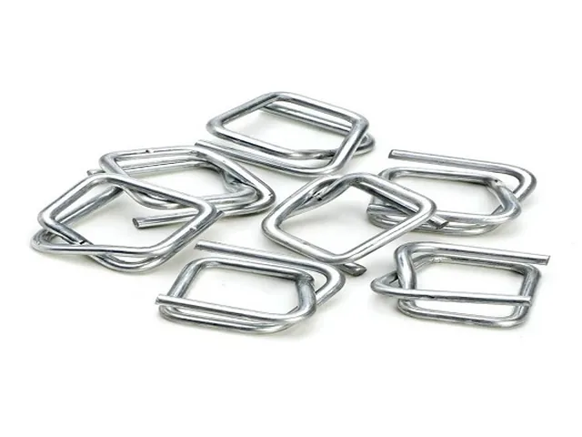 Galvanised steel wire buckles for polyester cord strap